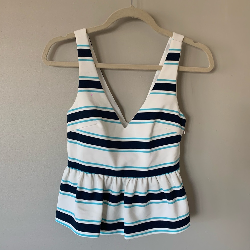 Striped Zara Peplum Tank